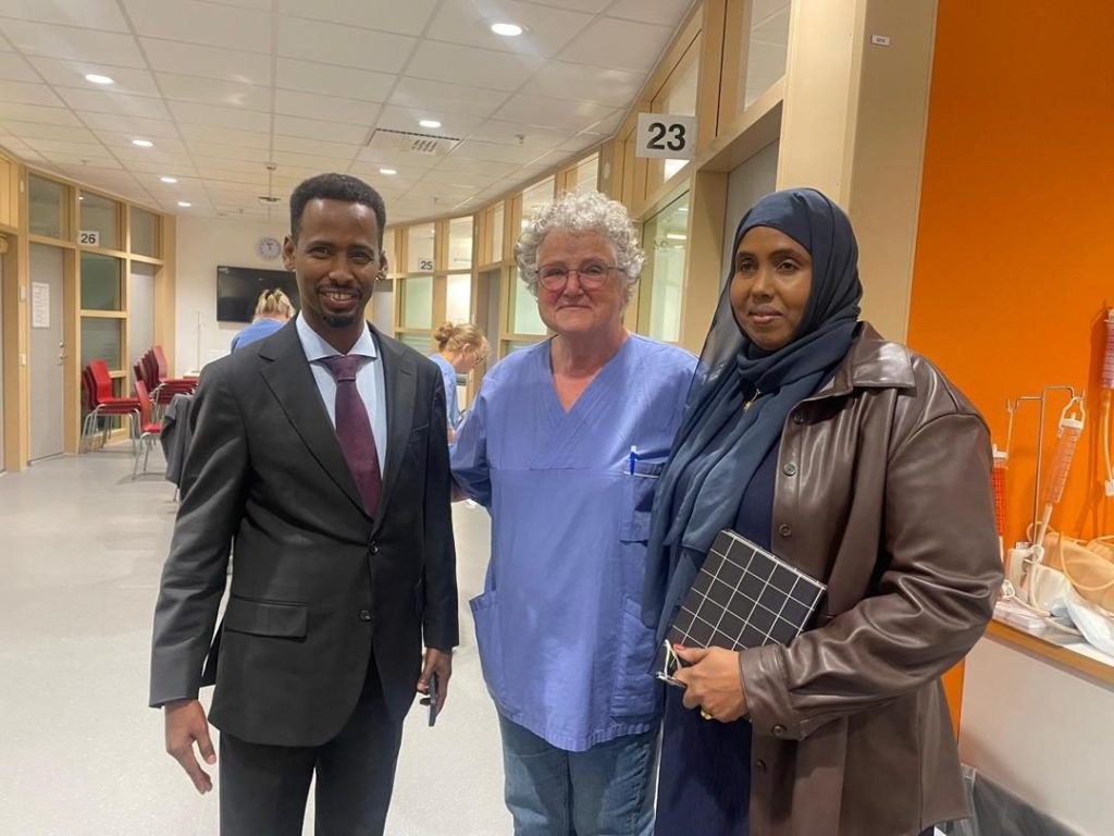 CURIOUS delegates meeting a clinical colleague during a visit to a European partner health facility