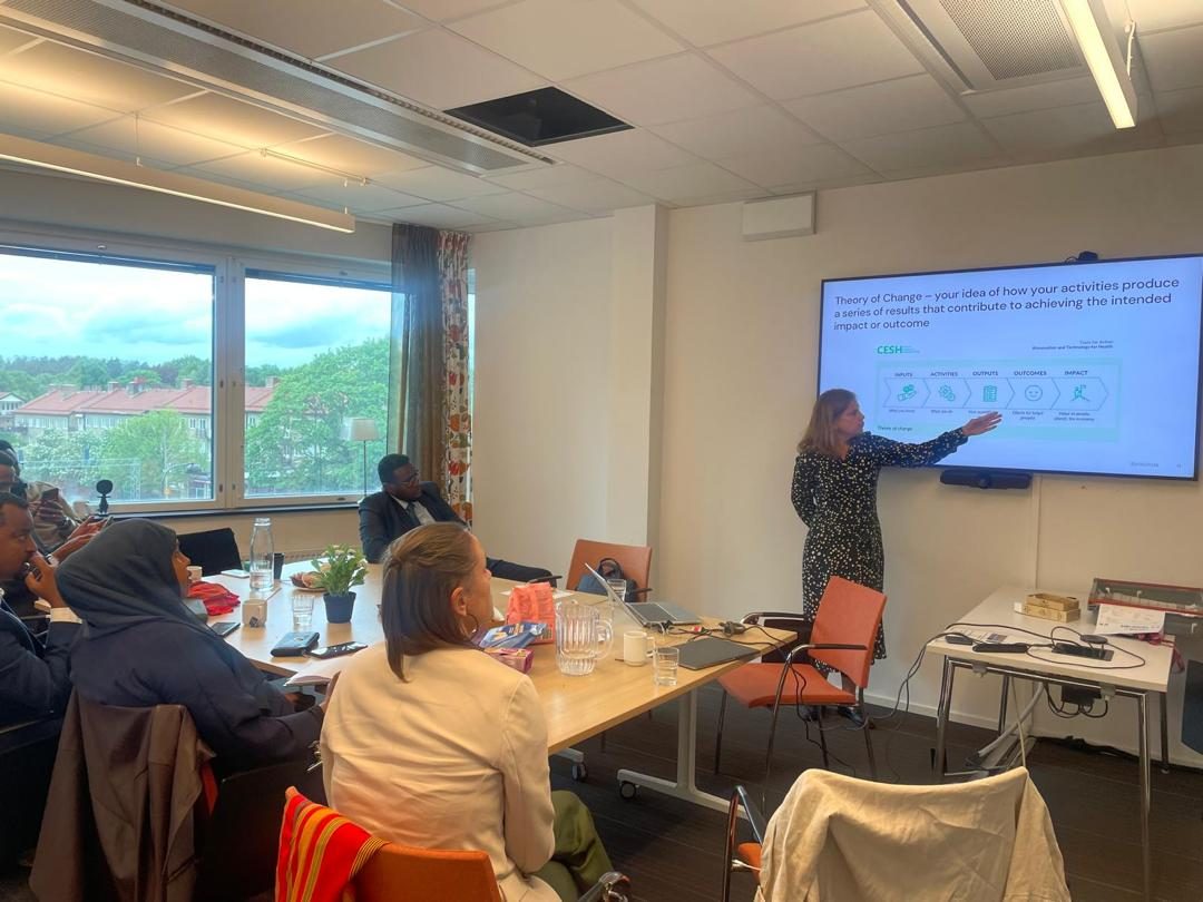 A facilitator presenting to CURIOUS consortium members seated around a meeting table during a project workshop